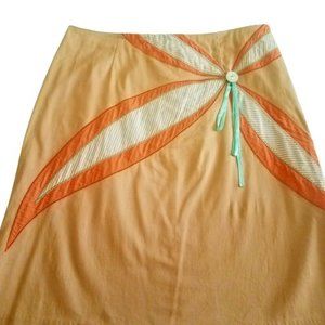 Grandma Core Flower Aplique Skirt Sz 8